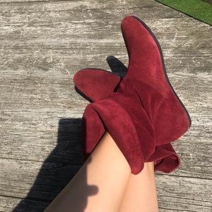 Sold - Gianni Bini raspberry suede booties